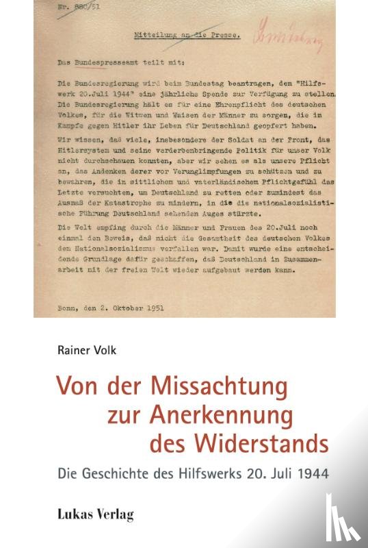 Volk, Rainer - Von der Missachtung zur Anerkennung des Widerstands