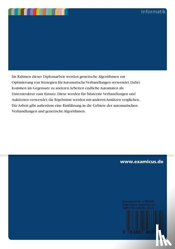 Wolff, Eberhard - Genetische Programmiermodelle fur automatische Verhandlungen