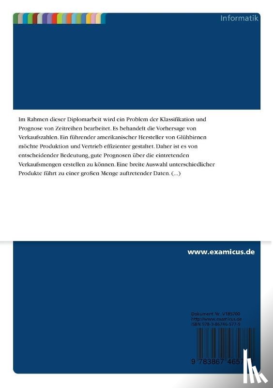 Woebbeking, Stephan - Design und Implementation eines Softwaresystems fur die Klassifikation und Prognose von Zeitreihen