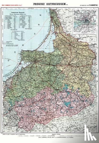 Handtke, Friedrich H. - Historische Karte: Provinz Ostpreussen - um 1910 (Plano)