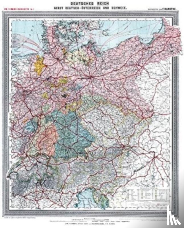 - Historische Karte: Deutsches Reich - Deutschland, um 1903 (plano)