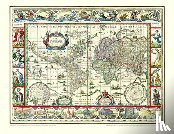 Blaeu, Willem Janszoon - Historische WELTKARTE 1635 - Willem Janszoon Blaeu (Plano)