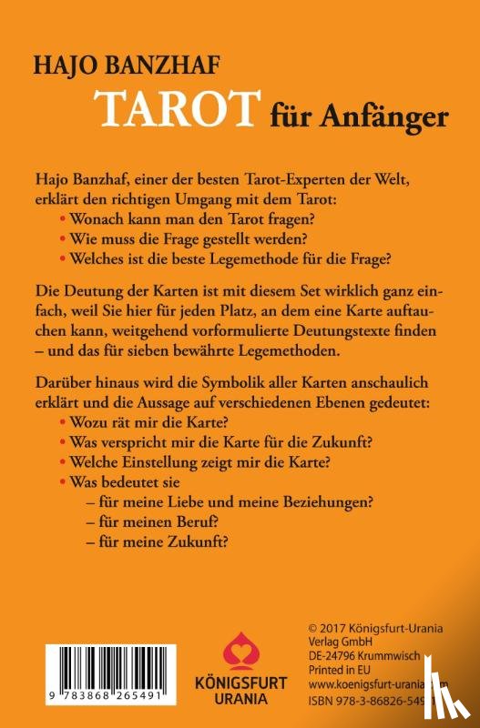 Banzhaf, Hajo - Tarot für Anfänger
