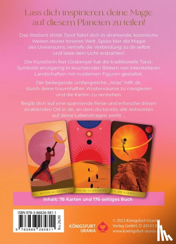 Girsberger, Nat - Radiant Wilds Tarot - Entdecke die strahlende Wildnis in dir: 78 Tarotkarten mit Goldschnitt