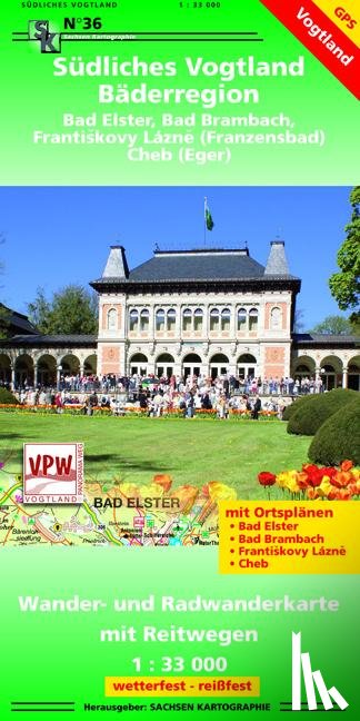  - Südliches Vogtland - Bäderregion Bad Elster - Bad Brambach - Frantiskovy Lazne - Cheb 1 : 33 000