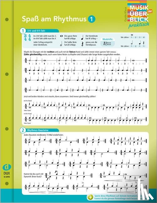 Klaus, Guido - Spaß am Rhythmus 1 "Musik im Überblick"