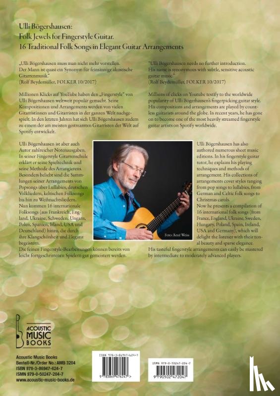 Bögershausen, Ulli - Folk Jewels for Fingerstyle Guitar.