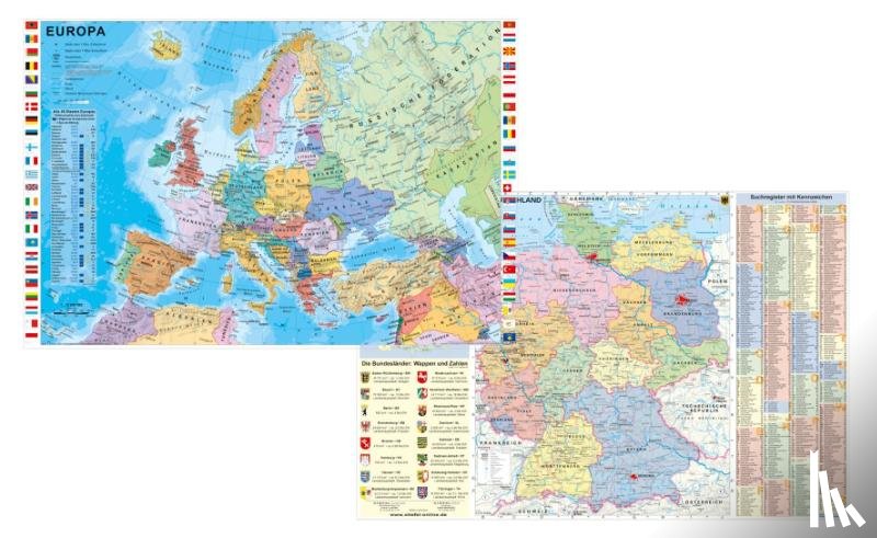  - Deutschland und Europa fürs Büro - DUO-Schreibunterlage
