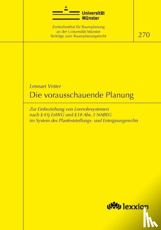 Vetter, Lennart - Die vorausschauende Planung