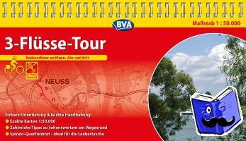  - 3-Flüsse-Tour Radrundtour an Rhein, Ahr und Erft 1 : 50 000 Radwanderkarte