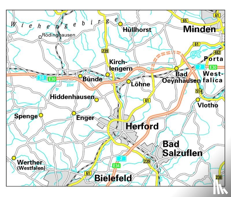  - Radwanderkarte BVA Radwandern im Kreis Herford 1:50.000