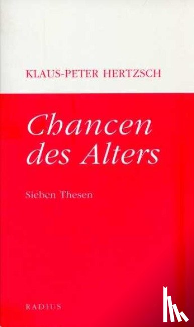 Hertzsch, Klaus-Peter - Chancen des Alters