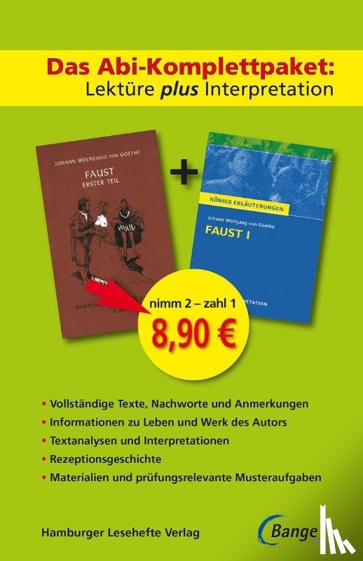 Goethe, Johann Wolfgang von - Faust I - Das Abi-Komplettpaket: Lektüre plus Interpretation