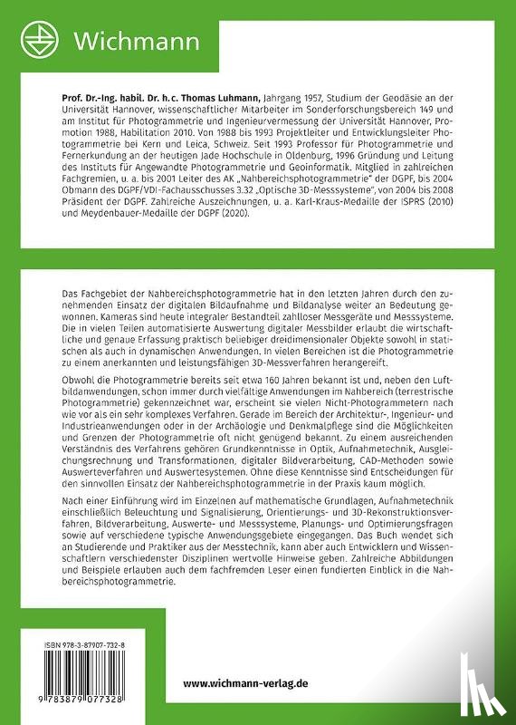 Luhmann, Thomas - Nahbereichsphotogrammetrie