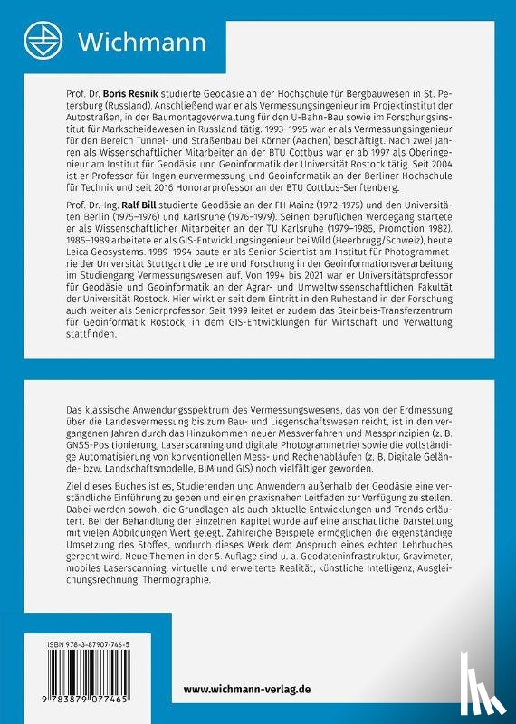 Resnik, Boris, Bill, Ralf - Vermessungskunde für den Planungs-, Bau- und Umweltbereich