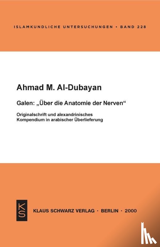 Al-Dubayan, Ahmad M. - Galen: Über die Anatomie der Nerven