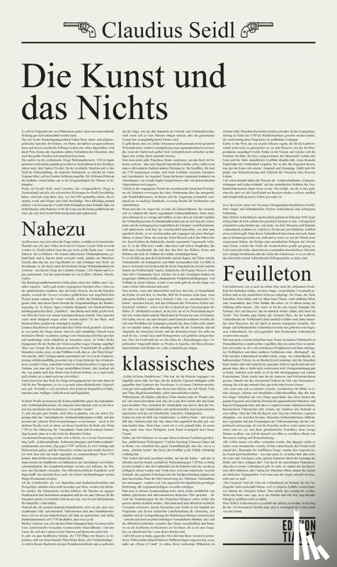 Seidl, Claudius - Die Kunst und das Nichts