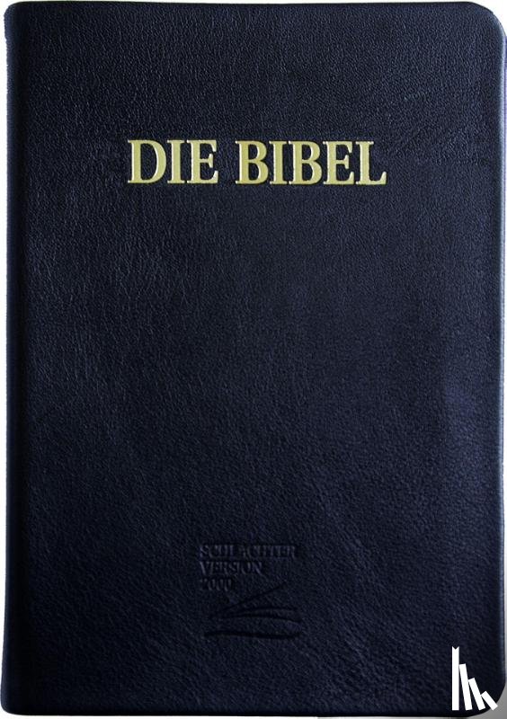  - Schlachter 2000 Bibel - Großdruckausgabe (Softcover, schwarz, Goldschnitt)