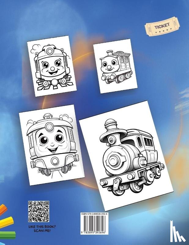 Tobba - Train Coloring Book for Boys