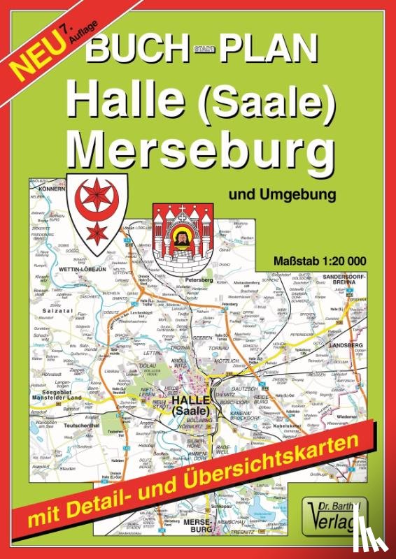  - Buchstadtplan Halle (Saale) , Merseburg und Umgebung 1 : 20 000