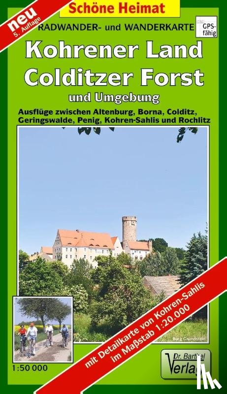  - Kohrener Land, Colditzer Forst und Umgebung 1 : 50 000. Radwander- und Wanderkarte