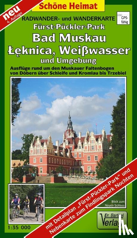  - Fürst-Pückler-Park, Bad Mukau, Leknica, Weißwasser und Umgebung - Radwander- und Wanderkarte
