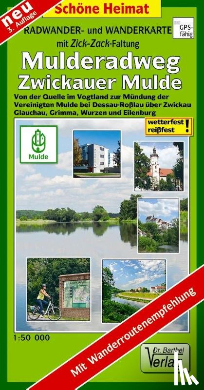  - Mulderadweg (Zwickauer Mulde) Radwander- und Wanderkarte 1 : 50 000
