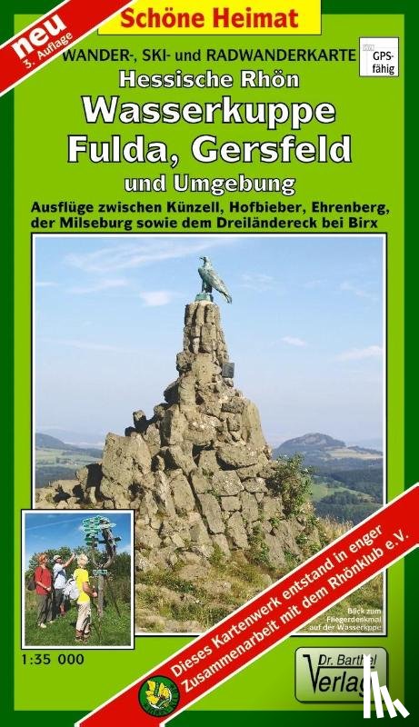  - Wander-, Ski- und Radwanderkarte Hessische Rhön, Wasserkuppe, Fulda, Gersfeld und Umgebung