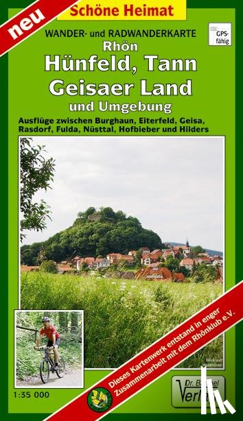  - Rhön, Hünfeld, Tann, Geisaer Land und Umgebung 1 : 35 000 Radwander- und Wanderkarte