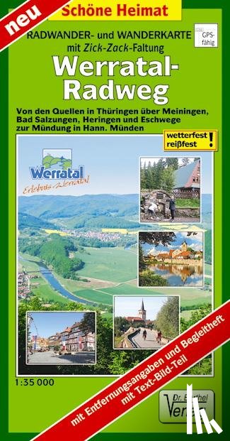  - Werratal-Radweg 1:35 000 Radwanderkarte mit Zick-Zack-Faltung