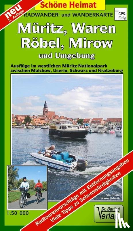  - Müritz, Waren, Röbel und Umgebung 1 : 50 000 Radwander- und Wanderkarte