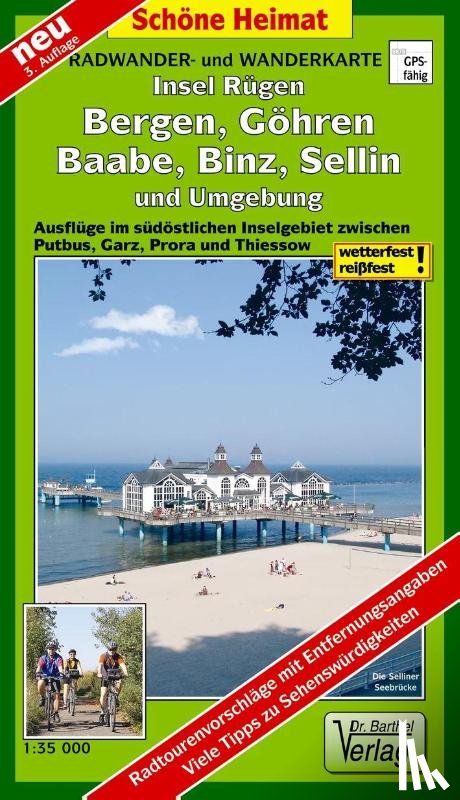  - Insel Rügen: Bergen, Göhren, Baabe, Binz, Sellin und Umgebung Radwander- und Wanderkarte 1 : 35 000