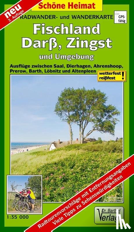  - Fischland, Darß, Zingst und Umgebung Radwander- und Wanderkarte 1 : 35 000