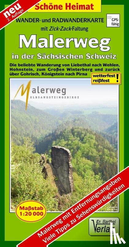  - Radwander- und Wanderkarte Malerweg in der Sächsischen Schweiz