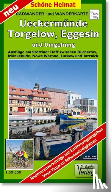  - Radwander- und Wanderkarte Ueckermünde, Torgelow, Eggesin und Umgebung 1 :50 000