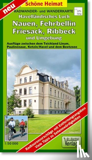  - Radwander- und Wanderkarte Havelländisches Luch, Nauen, Fehrbellin, Friesack, Ribbeck und Umgebung 1 : 50 000