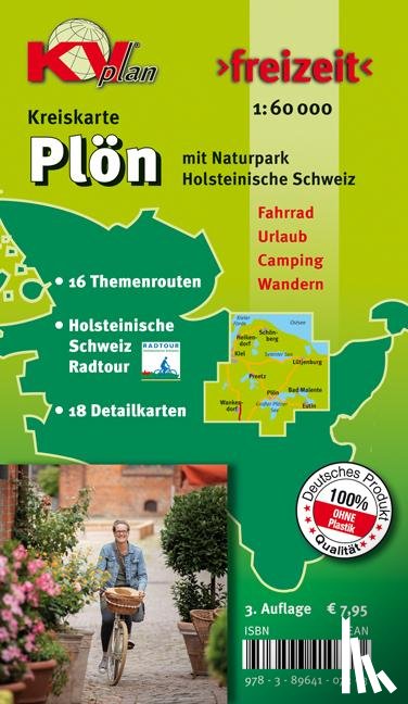Tacken, Sascha René - Plön Kreis, KVplan, Radkarte/Freizeitkarte, 1:60.000 / 1:25.000