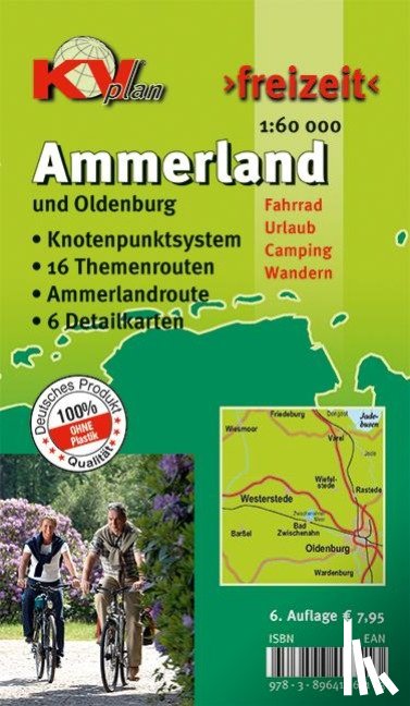 Tacken, Sascha René - Ammerland Landkreis & Oldenburg, KVplan, Radkarte/Knotenpunktkarte//Routenkarte zur Ammerlandroute/Wanderkarte, 1:60.000