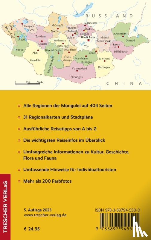Wisotzki, Marion, Käppeli, Erna, Waldenfels, Ernst von - TRESCHER Reiseführer Mongolei