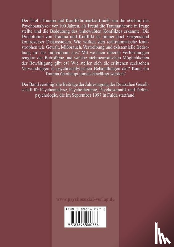 Schlosser, Anne-Marie - Trauma Und Konflikt