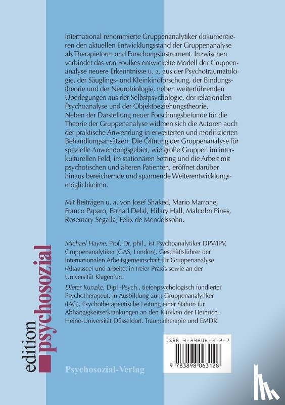  - Moderne Gruppenanalyse