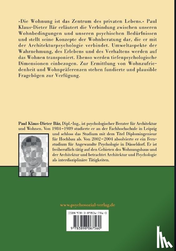 Bar, Paul Klaus-Dieter - Architekturpsychologie