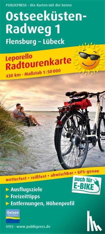  - Ostseeküsten-Radweg 1. Flensburg - Lübeck 1 : 50 000