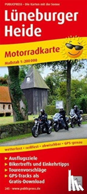  - Motorradkarte Lüneburger Heide 1 : 200 000