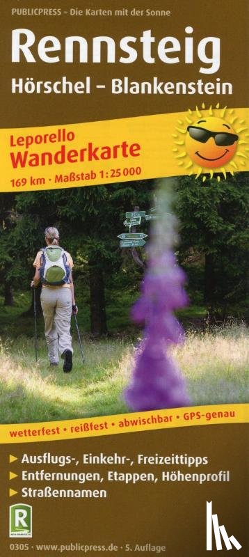  - Wanderkarte Rennsteig 1 : 25 000