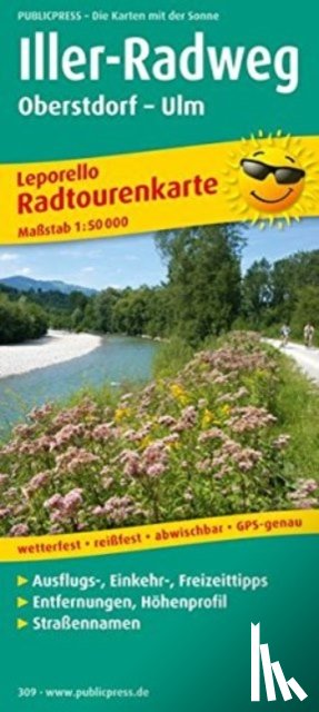  - Iller cycle path, cycle tour map 1:50,000