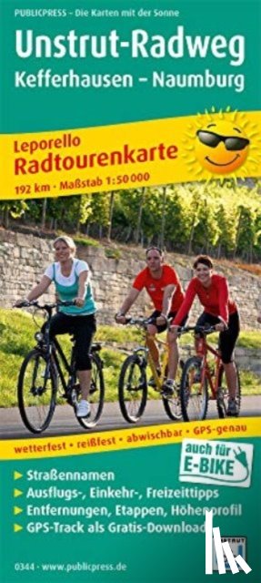  - Unstrut cycle path, cycle tour map 1:50,000
