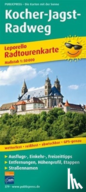  - Kocher-Jagst cycle path, cycle tour map 1:50,000