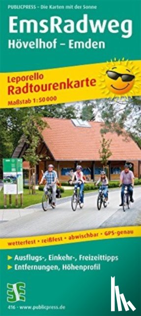  - EmsRadweg, cycle tour map 1:50,000