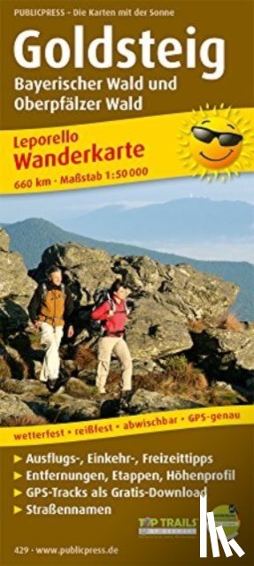  - Goldsteig, hiking map 1:50,000